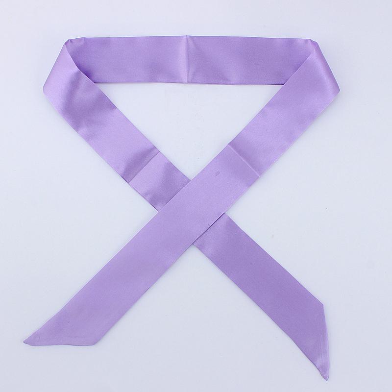 4x100cm Satin Silk Narrow Scarf Neckerchief Solid Neck Scarves Long Silk Thin Scarf Tie Black Bag Ribbon Headbands Choker