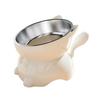 Detachable Stainless Steel Cat Bowl, Raised Tilted Feeder with Anti-Slip Base,High-quality Anti-Tip Food & Water Bowl for Cats
