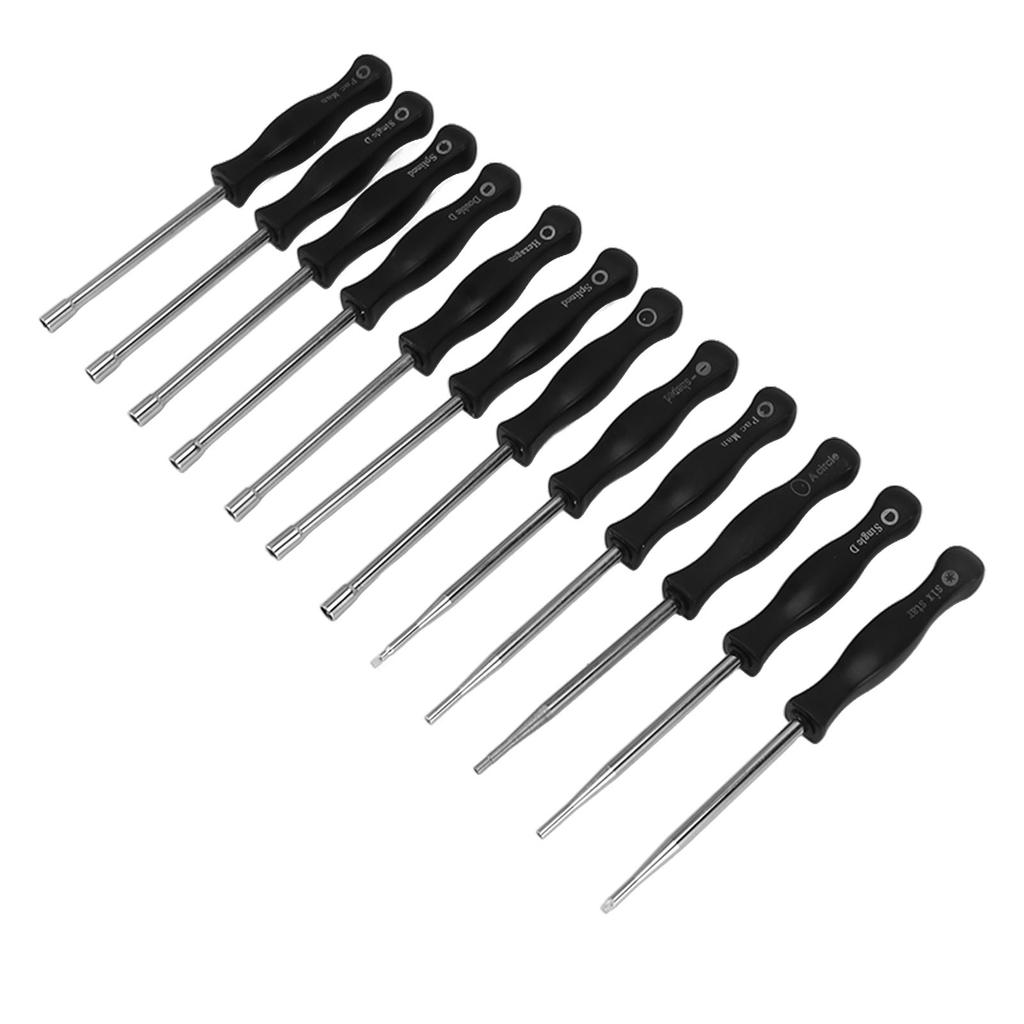 Vergaser Einstellset mit 12 Schraubendrehern 1 Drahtbürste Komfortgriff Vergaser Reparatur