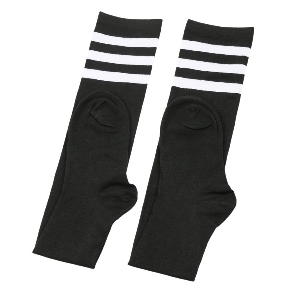 Plus Large Size Stockings Womens Long Over Above Knee Socks Striped Thigh High Ladies Black White Cosplay Lolita Harajuku Y2K