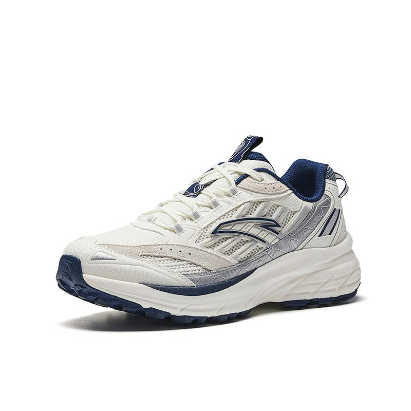 Anta AT957 Cushioning Abrasion Resistant Lightweight Low Top Casual Running Shoes Men's White Blue Silver 912535596-5