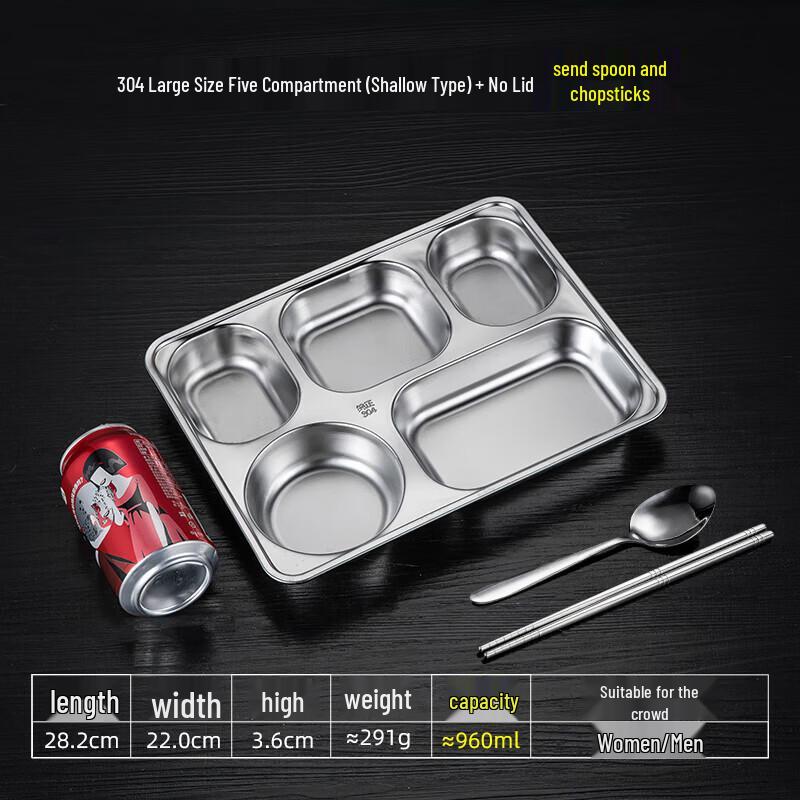 

Stainless Steel Divided Meal Tray