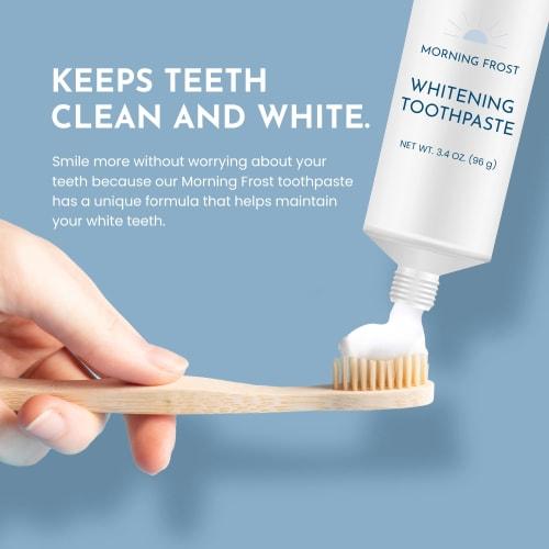 SNOW Whitening Toothpaste, Morning AM Toothpaste, No Fluoride, No Sulfate, Non-GMO Snow Toothpaste Whitening Teeth Oral Care Product, Pairs w/Whitenin