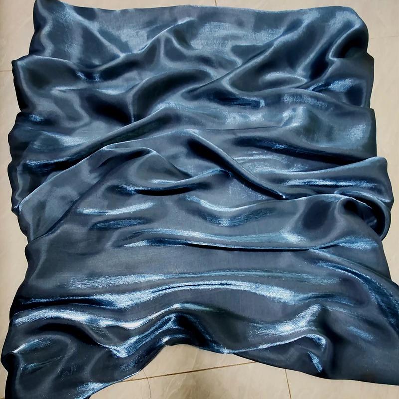 Wide 150cm 1Yard Mermaid Girl Gradient Color Fantasy Satin Fabric for Wedding Dress Hanfu Fashion Clothing Diy Sewing Cloth