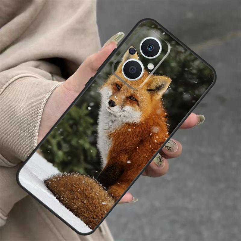 Cute Fox In Autumn Case For OPPO Reno 4Z 5Z 8T 10 11 Pro 11F 7 8 5 6 Lite OPPO Find X6 X5 Pro X2 X3 Neo Cover