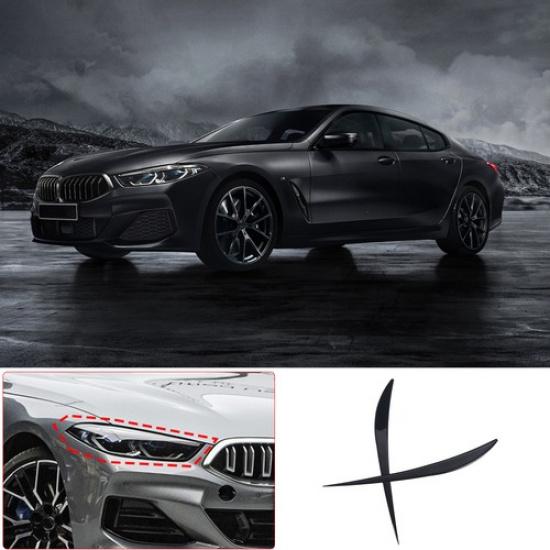 Headlight Eyebrow Eyelid Strip Cover Trim For BMW 8 Series G14 G15 G16 19-24