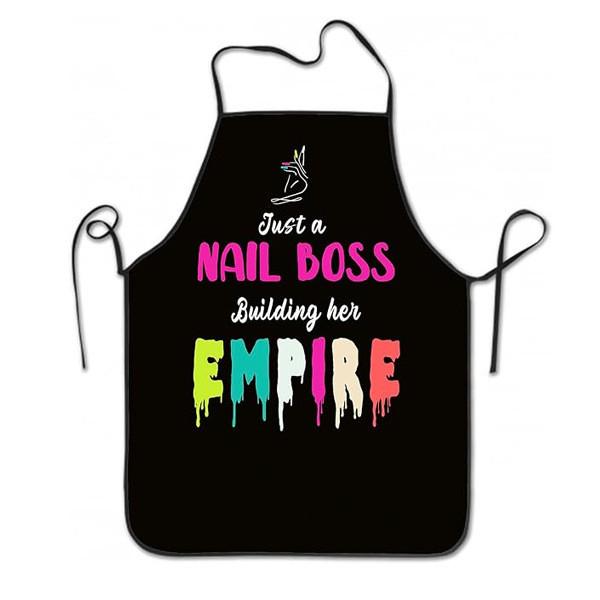 Waterproof Sleeveless Apron With Unique Print For Barbecuing And Creative Styling