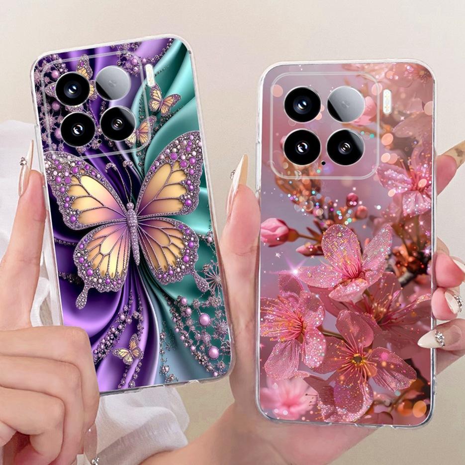 For Xiaomi Mi 15 Pro 5G Case Luxury Butterfly Painted Cover Soft Silicone Phone Case For Xiaomi 15 Pro Mi15 Pro 5G Fundas Bumper