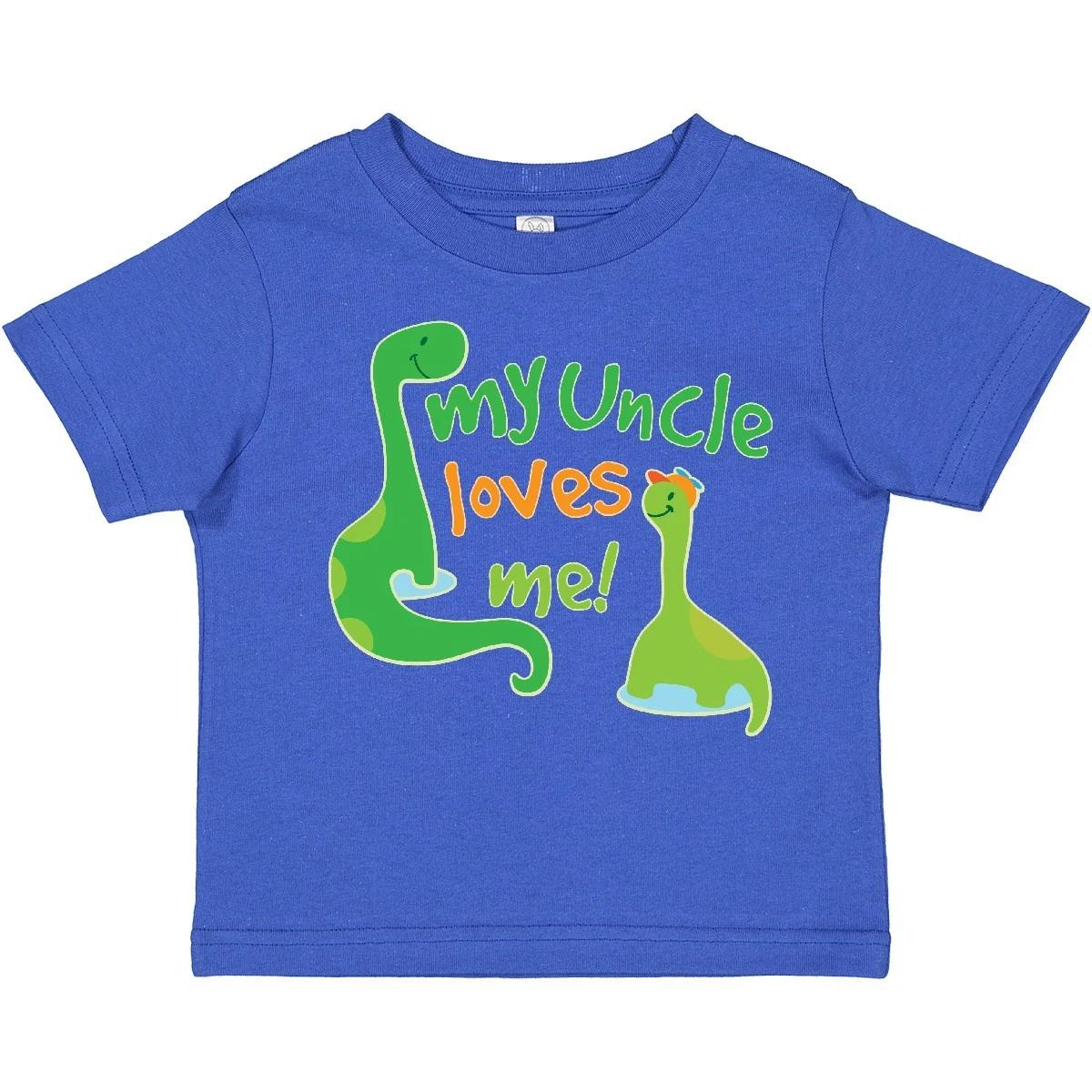 

Inktastic My Uncle Loves Me Toddler kids boys T-Shirt Kids Family Child Preschooler Kid 100