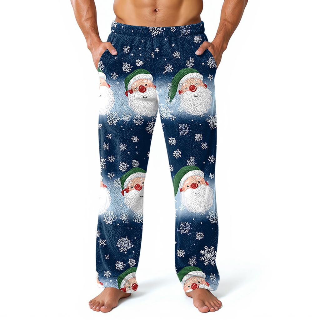 Men's Allover Printed Home Pants Sleeping Pajama Pants Long Pants Pajama Pants