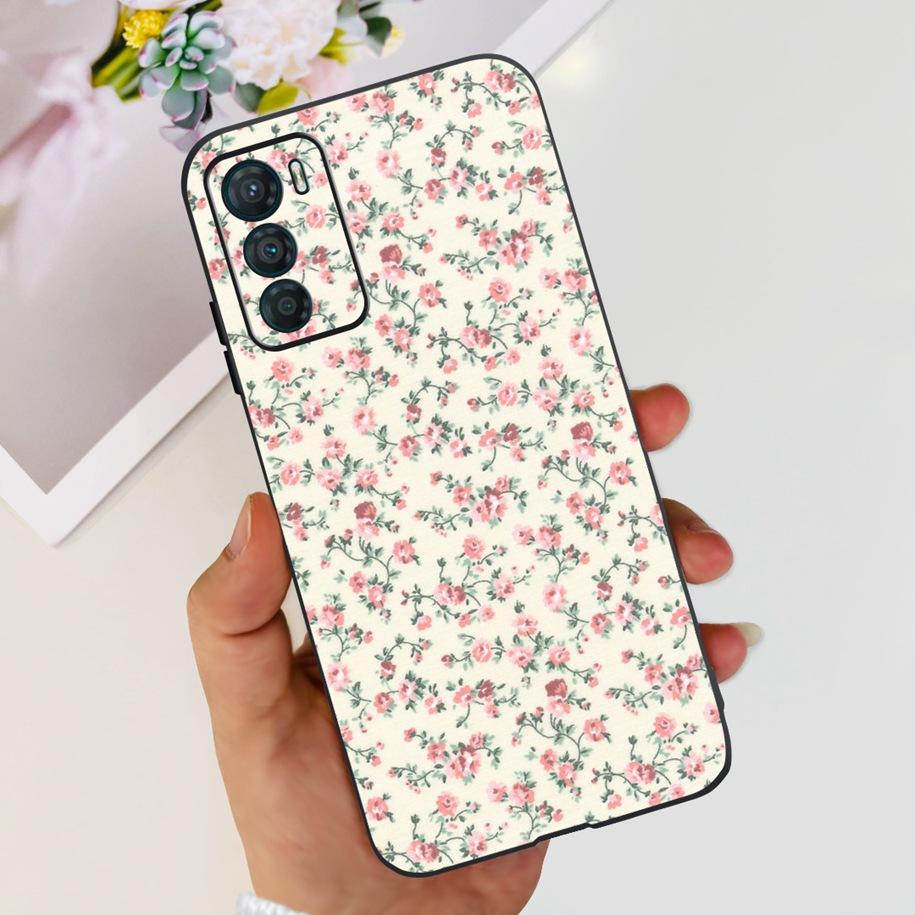For Motorola Moto G42 Case XT2233-2 Soft Silicone Black Cover Stylish Flower Butterfly Phone Case For Moto G42 G 42 MotoG42 Etui