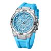 Reward Fashion Multifunctional Quartz Sports Watch: Waterproof, Luminous, Silicone Strap, Three-Eye, Six-Hand Design for Men.