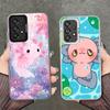 Axolotl Cartoon Süß Weiche Handyhülle für Samsung A17 A16 A15 A14 A13 A57 A56 A55 A54 A53 A37 A36 A35 A34 A33 A26 A25 A24 A23 A52