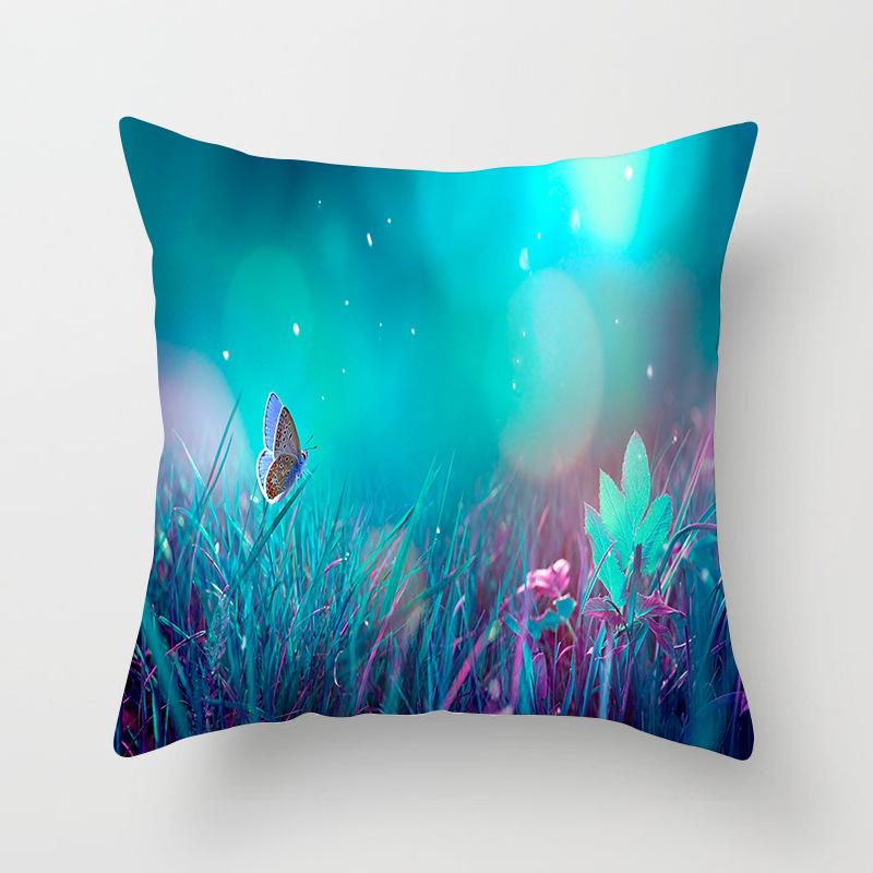 Butterfly Pattern Cushion Cover 45*45cm Seat Decorative Pillow Car Home Sofa Bed