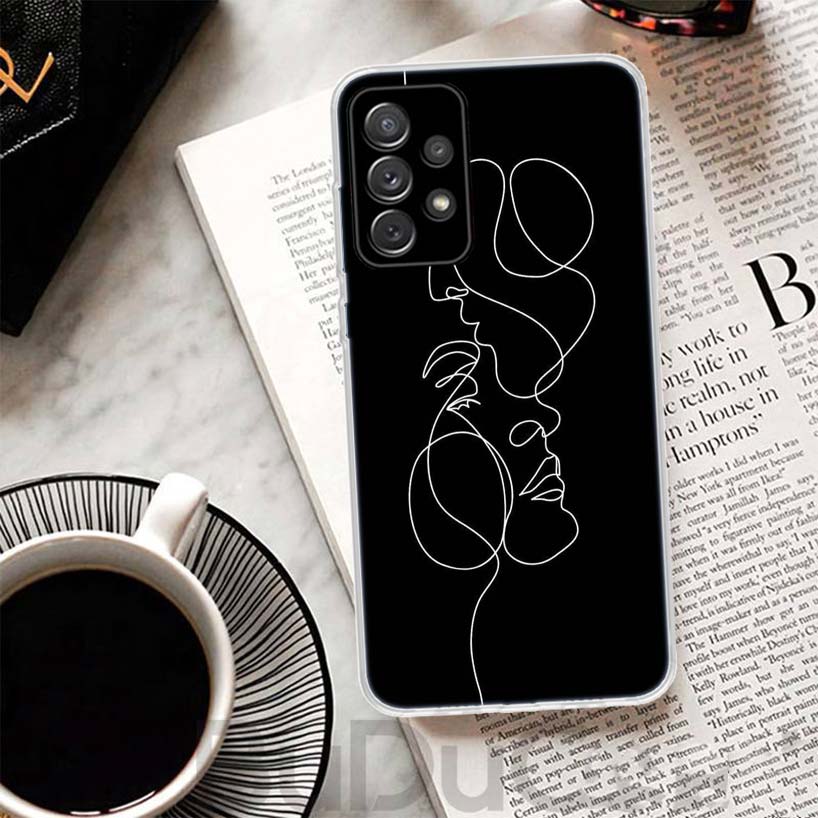 

Абстрактная Линия Лицо Женщины Чехол Для Телефона Для Samsung Galaxy A15 A14 A54 A13 A53 A12 A52S A55 A22 A23 A24 A32 A33 A34 A25 A35 A03S A04 Samsung A42 5G