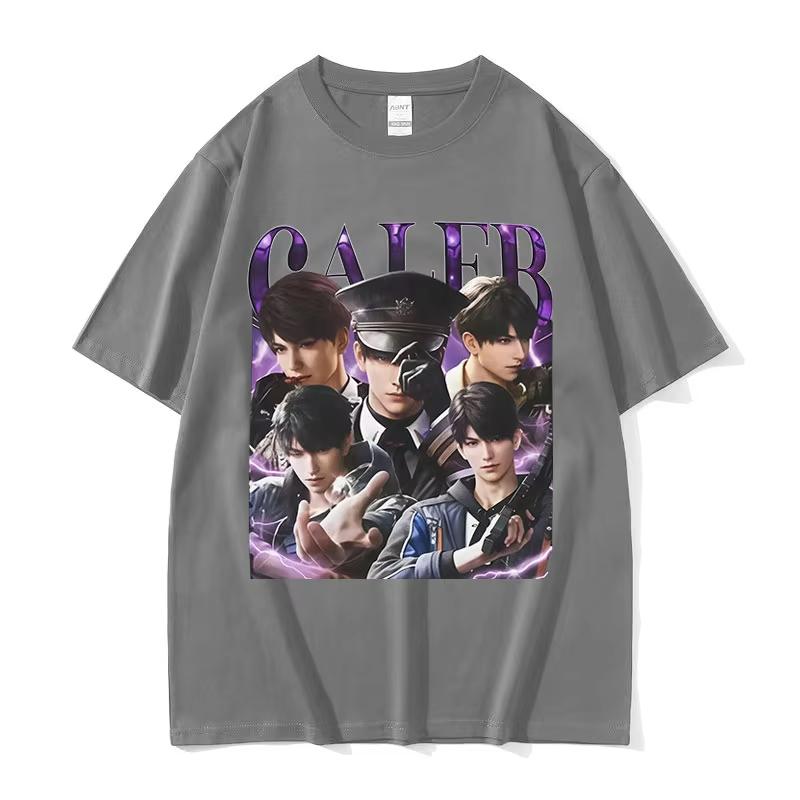 2025 Summe Funny Girl Dinner Love and Deepspace Caleb Graphic Men Women Vintage Aesthetic 100 Pure Cotton Printed Tshirt Y2k