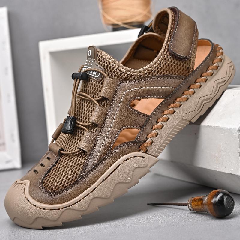 Large Size Bag Head Sandals Men's Summer Wear Casual Sports Men's Shoes Outdoor Hollow Soft Sole Hole Shoes Men