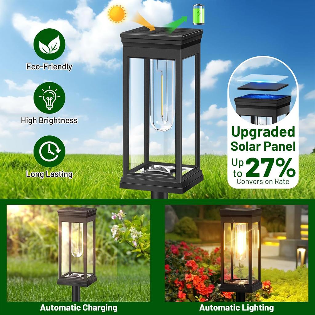 8pcs Solar Garden Lamp Outdoor Ground Lamp Landscape Lamp Garden Light Solar Lawn Lamp
