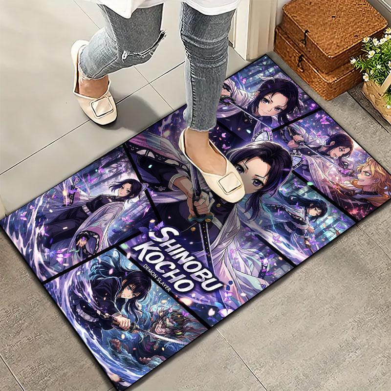 Tappeto Demon Slayer Kimetsu No Yaiba per Soggiorno Camera da Letto Casa Decorazione Divano Gioco Bambini Tappetino Antiscivolo