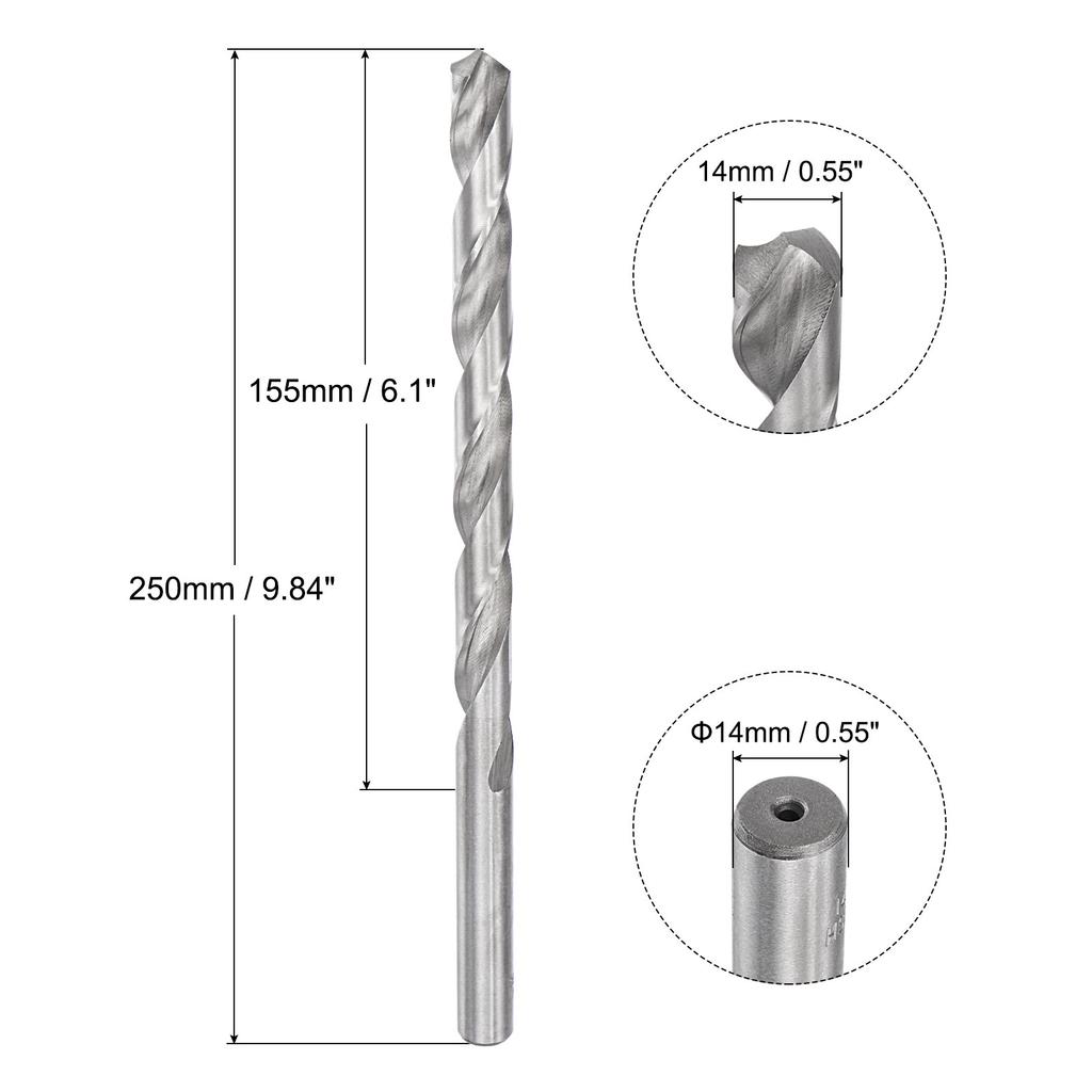 200/250/300mm Twist Drill Bits 6.2/7/8/9/10/11/12/13/14/15/16mm High-Speed Steel Extra Long Drill Bit