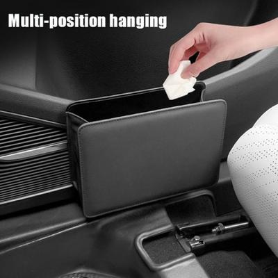 Poubelle de voiture portable Sac de rangement suspendu Organisateur Accessoires de voiture