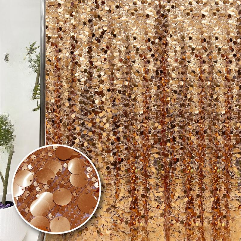 5+18mm Sequin Mesh Lace Fabric for Sewing High Quality Wedding Party Dress Clothing Patchwork DIY Apparel Sewing Supplies