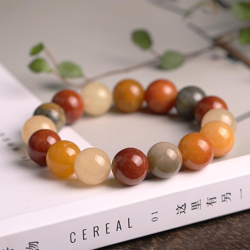 Spring and Summer Bracelet Simple Wind Natural Bracelet Couple Style National Wind Pumpkin Beads Bamboo Link Hanging Gourd Topaz Bracelet