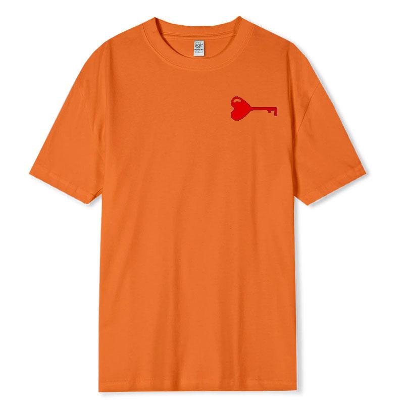 Lustige Herzschloss und Schlüssel passende Partnerhemden Hochzeits paar Valentinstagsgeschenk Valentinstag Liebe Unisex Erwachsene Baumwoll Tops