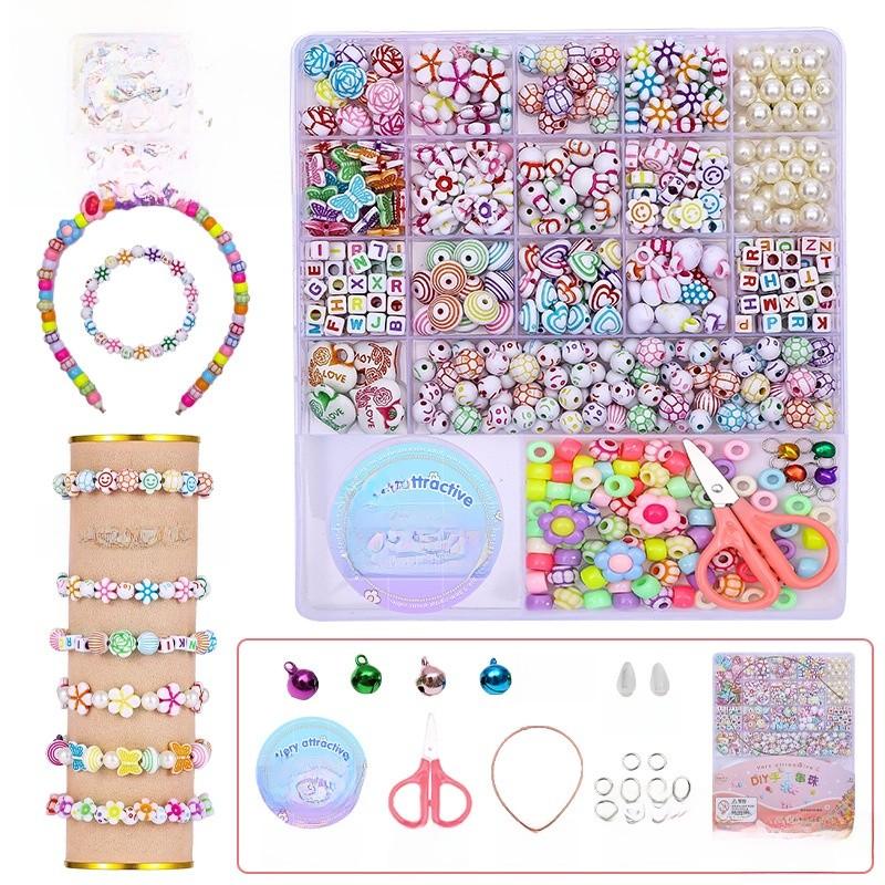 Crafting Bead Children Kit Plastic Elements Brain Development Bonding Family