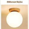 Modern LED Ceiling Light White Glass Ball Living Room Hanging Ceiling Light Home Lighting Decoration Aisle Lighting Fixture