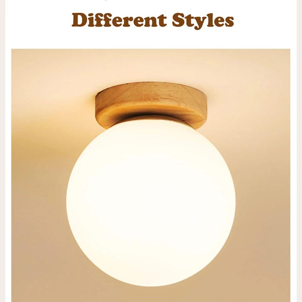 Modern LED Ceiling Light White Glass Ball Living Room Hanging Ceiling Light Home Lighting Decoration Aisle Lighting Fixture