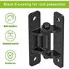 Robust steel gate hinges with spacer bearing and electronic coating, removable bolts for hinged doors, aisles and farm gates