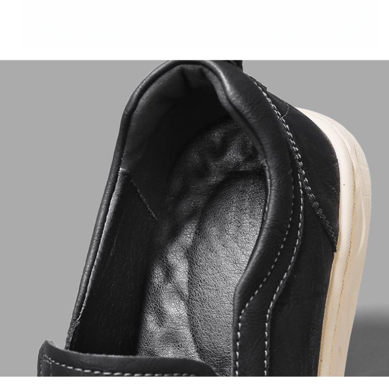 Herrskor i läder Slip-on Casual Sneakers Ballerinaskor Promenadskor