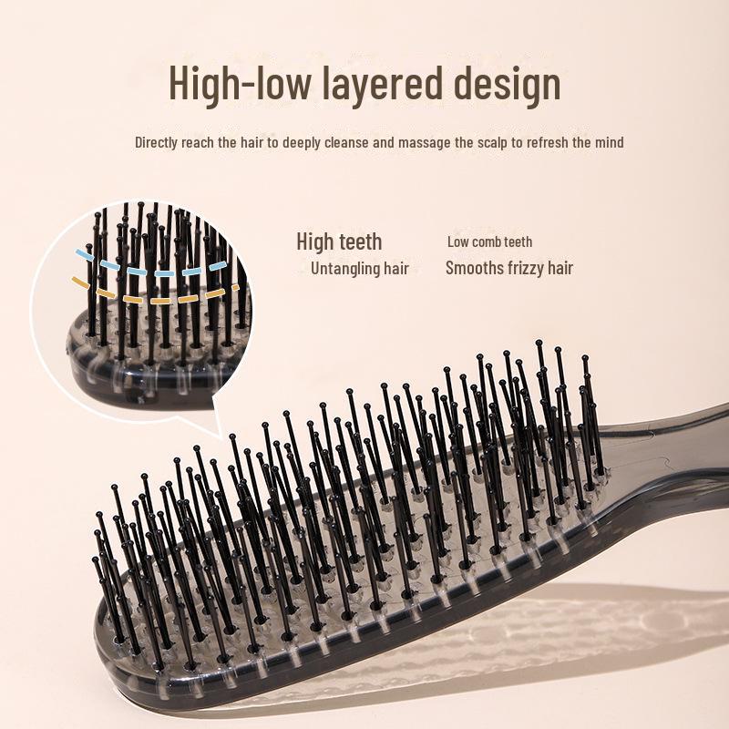 "In Stock: Premium Dual-Use Layered Magic Comb - Wet/Dry Scalp Massage, Anti-Static, Smooth & Volumize Hair"