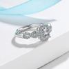 Lindon Classic Copper Alloy Zircon Ring Ladies Jewelry Wedding Promise Party Gift