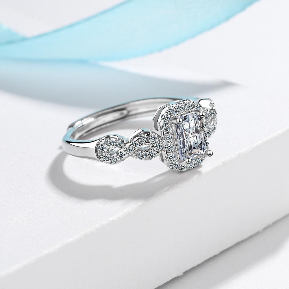 Lindon Classic Copper Alloy Zircon Ring Ladies Jewelry Wedding Promise Party Gift