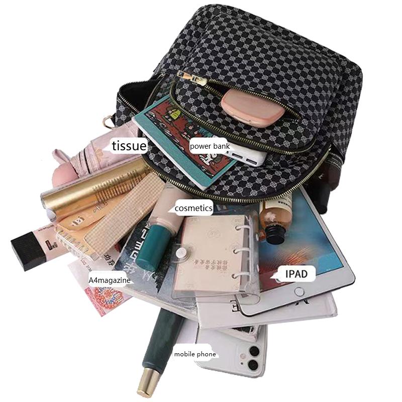 Multi-Color Patterned Casual Backpack, Versatile, Multi-Compartment, Daily Outings, Fashionable & Practical