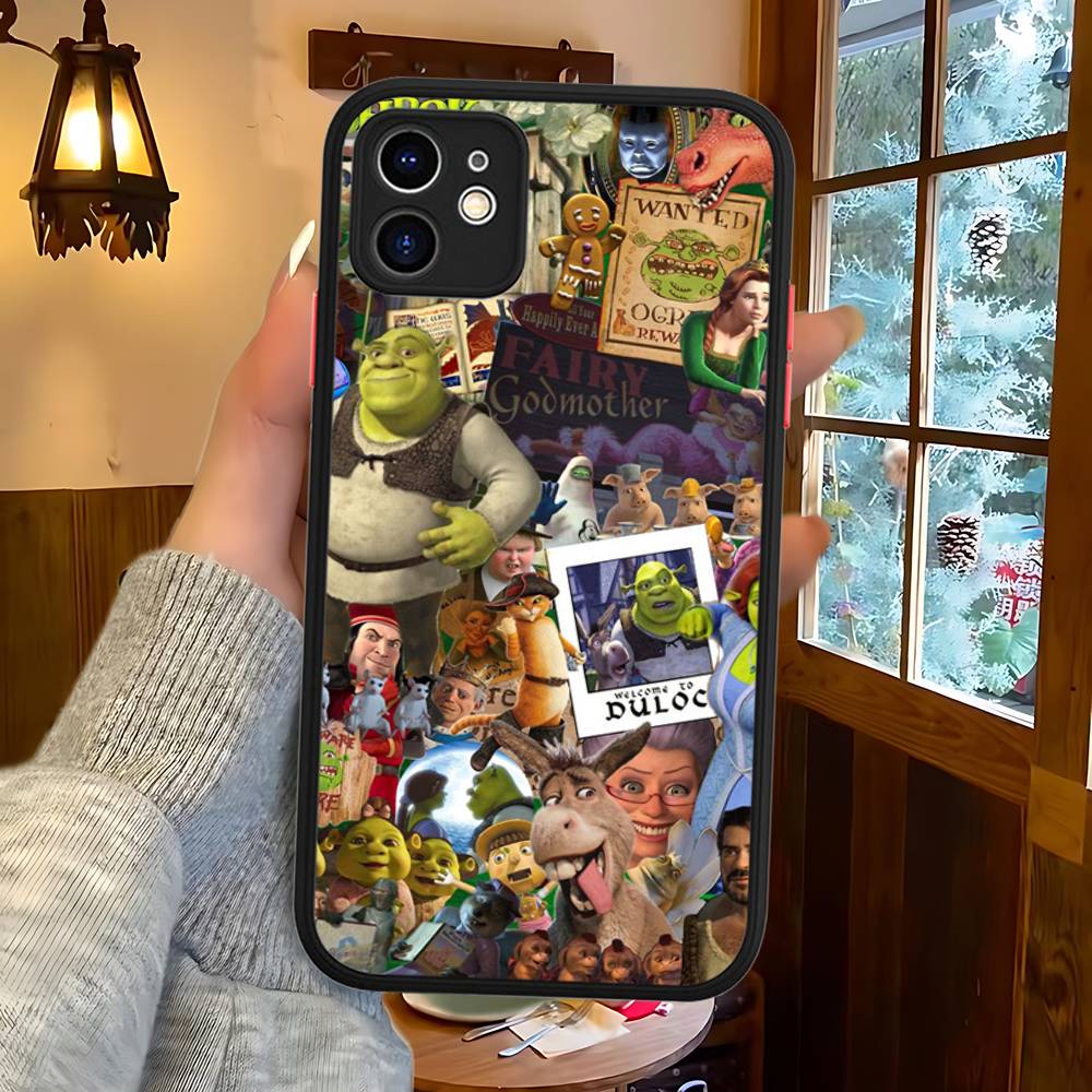 Classic Movie S-Shrek Matte Translucent Phone Case For Iphone 16 ProMax 15 14 13 12 11 X XS PRO Plus