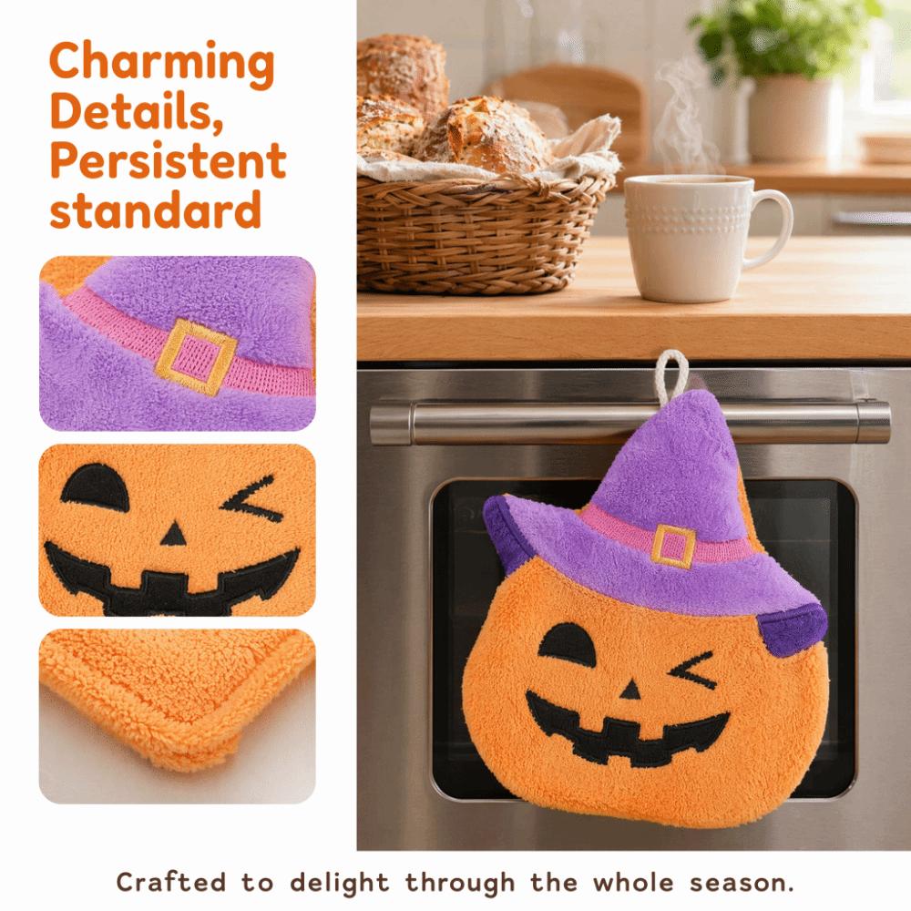Ultra Absorbent Pumpkin Hand Towels Coral Fleece Ghost Pirate Towel Bathroom Decor
