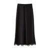 Za Autumn New Women clothes 2025 Western Style Lace Silk Satin Texture Top Skirt 8351049 2157074
