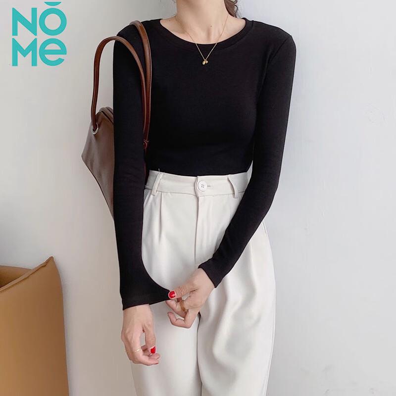 NOMe Women s Brushed Long Sleeve Slim-Fit Base Layer Top S