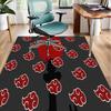 Anime Red Clouds On Black Background Office Rug Chair Mat, Game Carpet, Suitable for Front Door, Bedroom, Living Room, Desk, Holiday Gift
