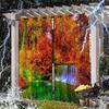High-Definition 3D Outdoor Scenery Waterproof Curtains for Rainy Days