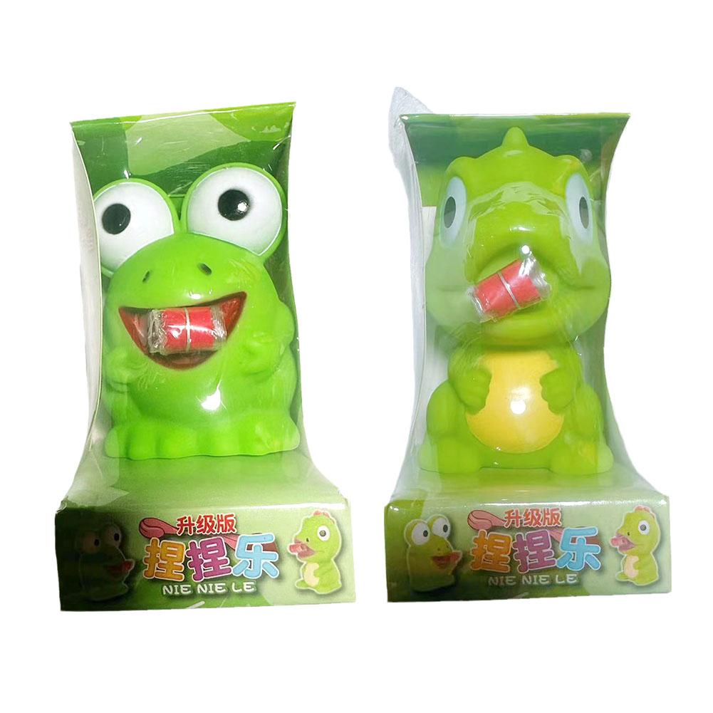 Pinch Frog Dinosaur Sticking Tongue Out Relieve Stress Creative Children Christmas For Kids Gif X8B2