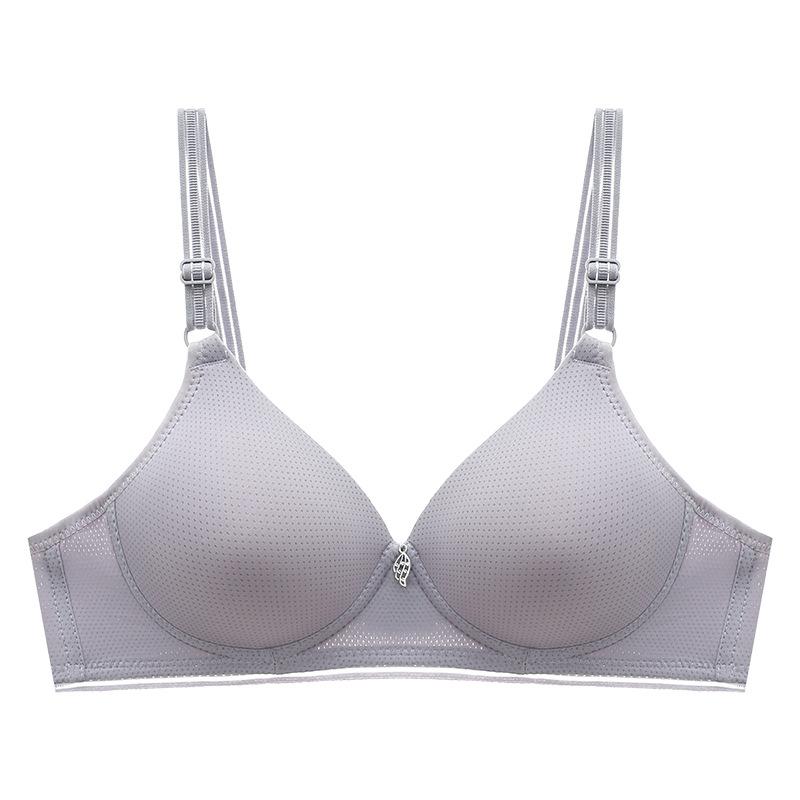 Women's Bra Without Steel Ring Solid Color A Cup Thin Underwear