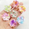 10Pcs Cute Colourful Flower Series Resin Figurine Crafts Flatback Cabochon Ornament Jewelry Making Hairwear Accessories