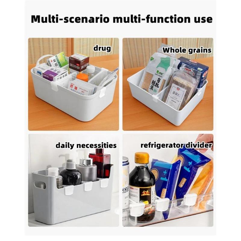 1/20PC Universal Retractable Refrigerator Storage Partition Board Plastic Divider Storage Splint Drink Bottle Can Shelf Organizer