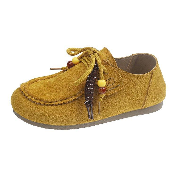 Autumn Heightening Birkenstocks New Lace-up Casual Retro Soft-soled Lazy Light Going Out Single Shoes