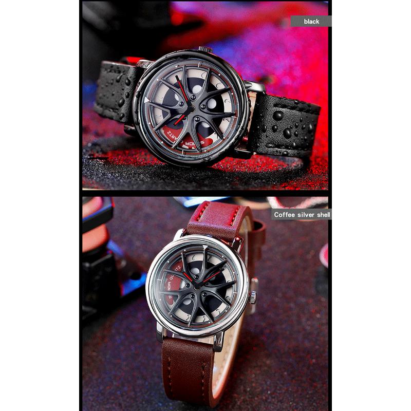 SANDA New Time To Work Fashion Personality Men's Watch Creative Student Sports Belt Watch