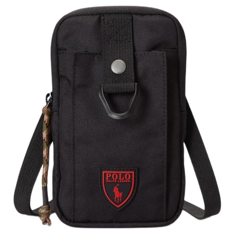 

Polo Ralph Lauren Detachable Adjustable Shoulder Strap Top Zip Closure Iconic Pony Patch Fabric Phone Bag Men bags Black MAPOBGS07120015 Basic Set (Bag+Dust Bag)